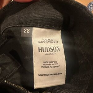 Hudson black Natalie super skinny stretch denim